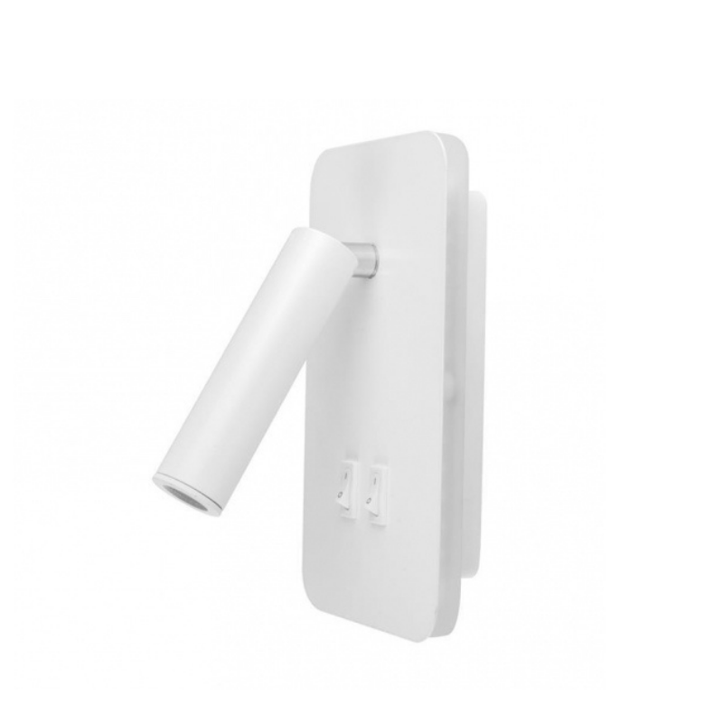 Lampara De Lectura LED Blanca 10W Con Luz Trasera y Frontal - Wattko